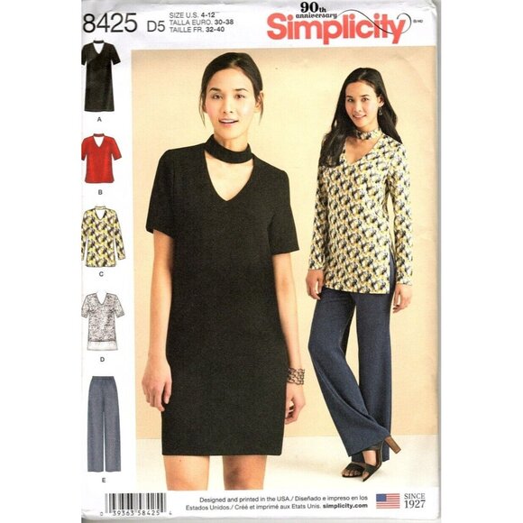 Simplicity 8425 Misses 4 to 12 Dress, Top, Pants and Tunic Sewing Pattern - Picture 1 of 2